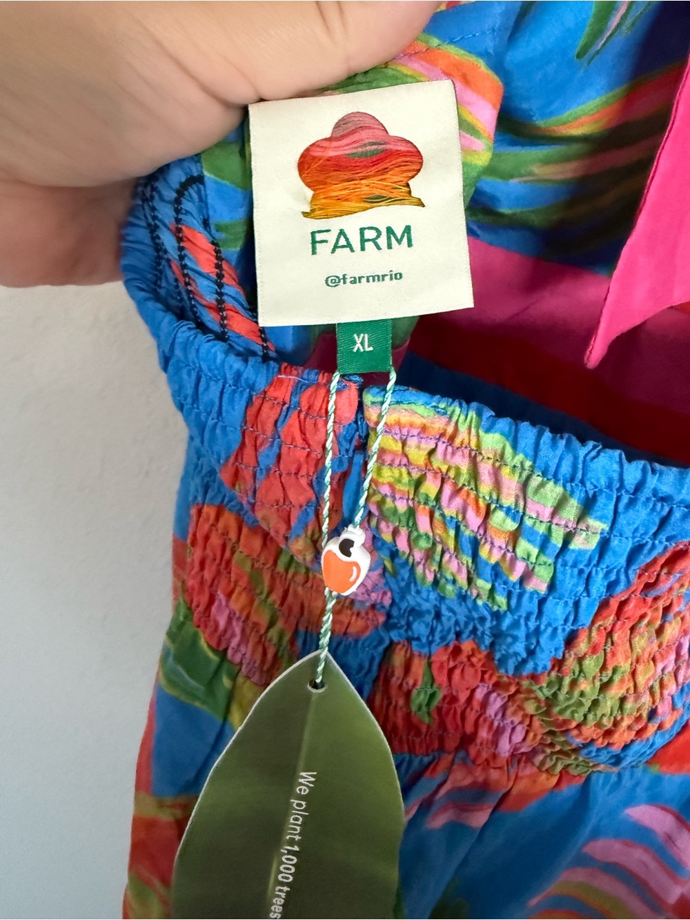 Farm Rio blue painted birds Maxi dress - Picture 5 of 7